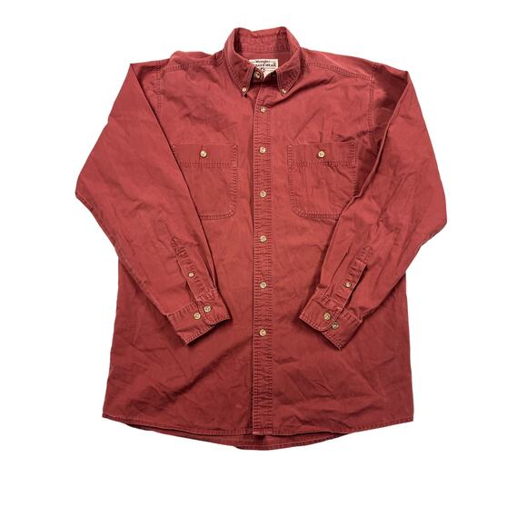 Wrangler Rugged Wear Men's Button Down Long Sleeve Shirt Granola Outdoor - Picture 2 of 8